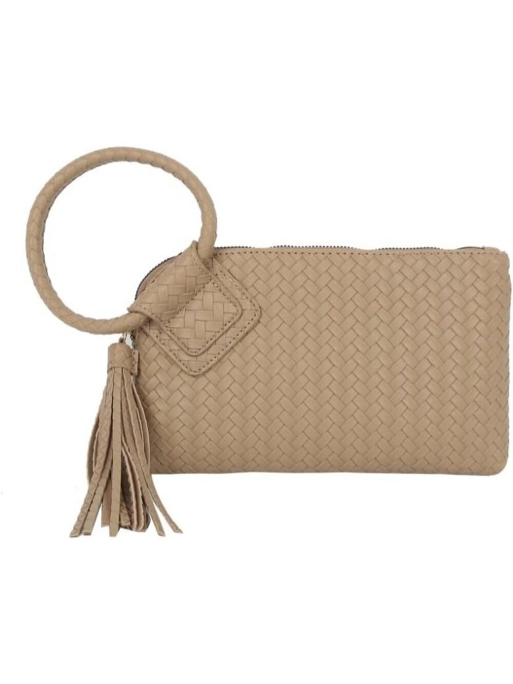 Women's Light Stone Leather Formal Purse Wristlet Wallet Casual Evening Handbag